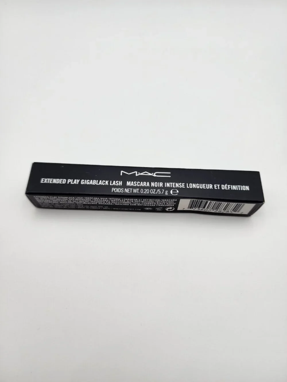 MAC Extended Play Gigablack Lash Mascara Noir Intense Black 0.2oz/5.7g NIB